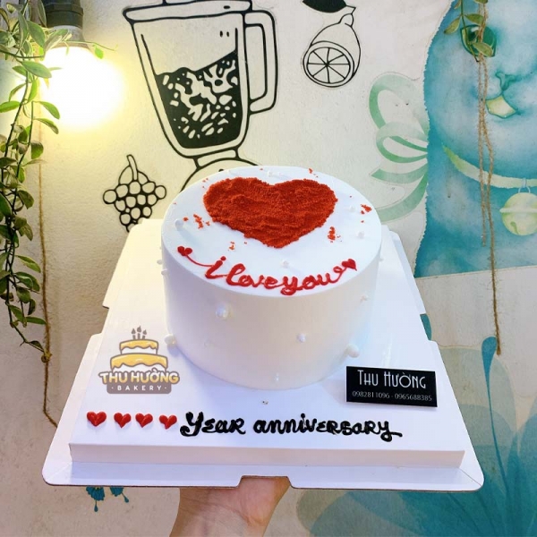 Bánh sinh nhật chữ I love you - mẫu bánh sinh nhật đẹp cho người yêu