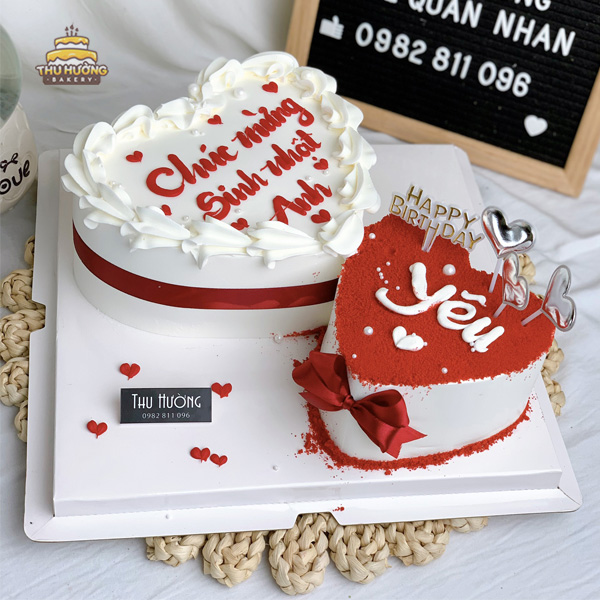 Bánh sinh nhật hình trái tim - mẫu bánh sinh nhật đẹp cho người yêu